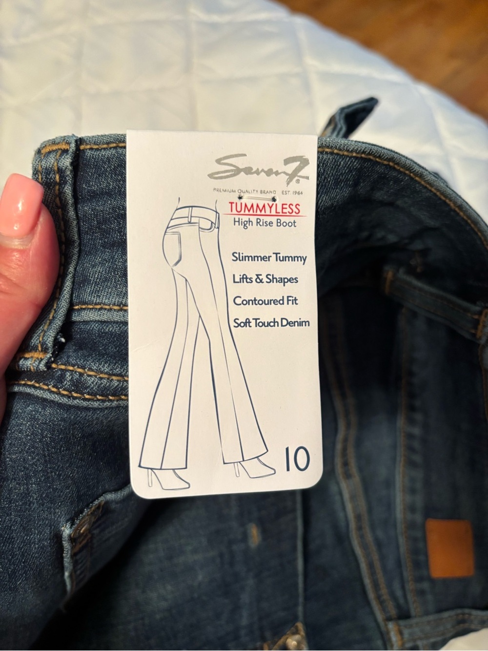 Women’s Dark Blue Denim bootcut Jeans - Picture 2 of 6